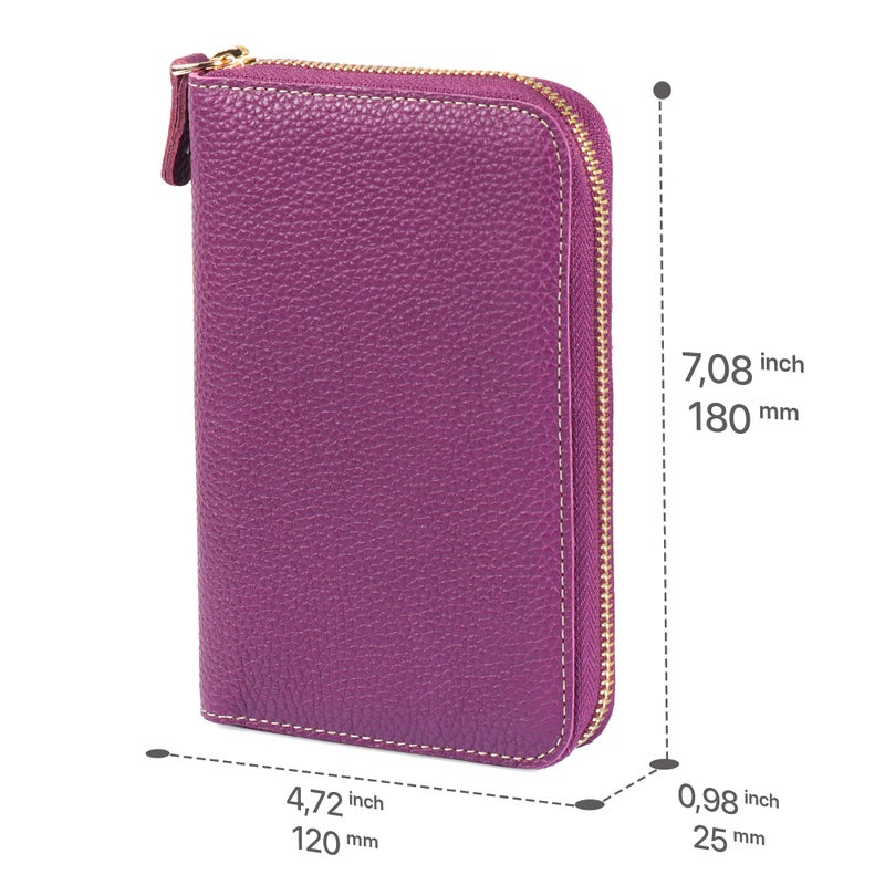 Londo Genuine Leather Padfolio â€“ Portfolio Folder with Pencil Holder, Notepad & Zipper Closure for Business, Office & Travel - Image 2