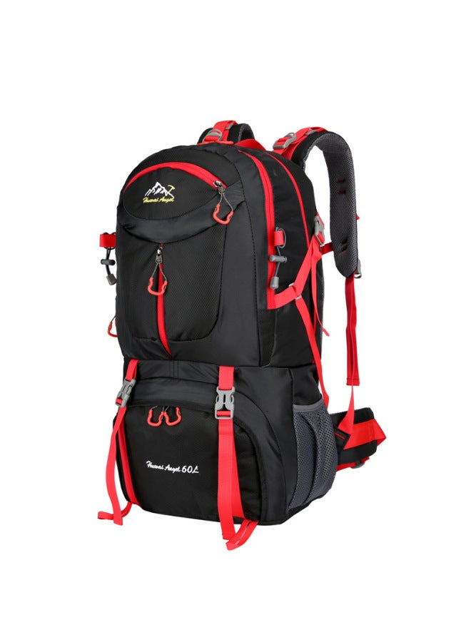 Generic Outdoor Travel Mountaineering Hiking Backpack Large Capacity Business Travel Storage Bag Camping Traveler Riding Backpack-Color:Red-Capacity:50L - Image 2
