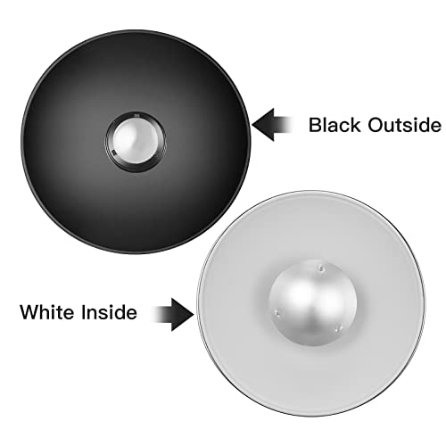 Soonpho 21 inch/55cm Standard Reflector Beauty Dish with Honeycomb Grid, Diffuser Sock and Bag,for Bowens Mount Studio Strobe Flash Light Like Neewer VC-400HS VE-300 Godox AD200 AD180 AD360(White) - Image 4