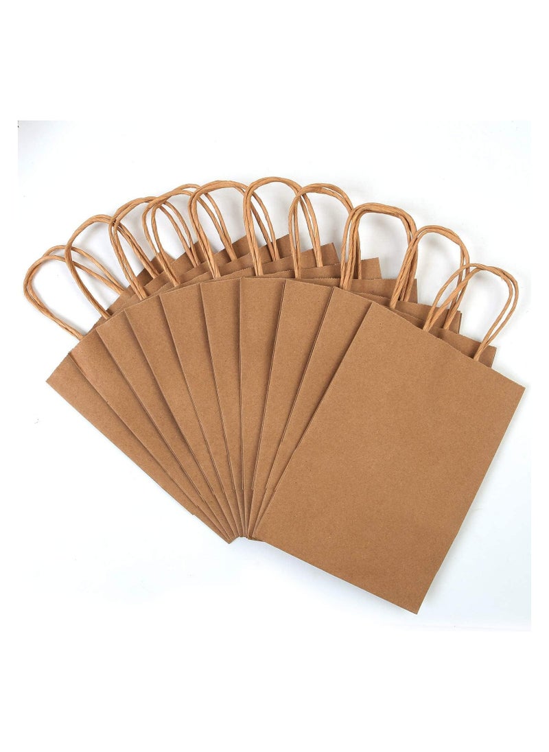 Generic - Brown 25-Piece Small Twisted Handle Kraft Paper Bag Set - Image 1