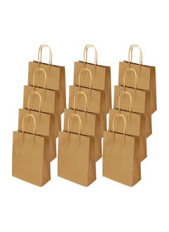 Brown 25-Piece Small Twisted Handle Kraft Paper Bag Set