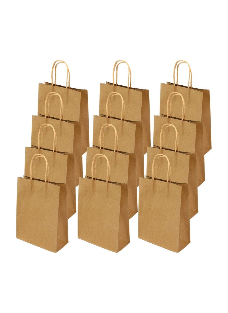 Generic - Brown 25-Piece Small Twisted Handle Kraft Paper Bag Set - Image 1