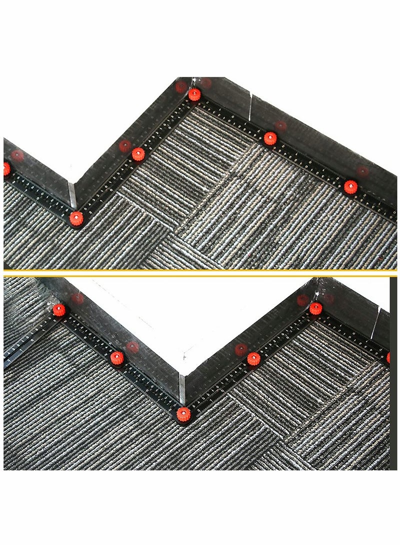 SOLARAE Multi-Angle Measuring Ruler, 12-Fold Aluminum Alloy Template Tool with Lock and Hole Positioning for Tile Installation and Measurement. Perfect for DIY Projects! - Image 5
