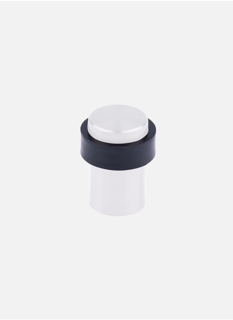 CINCINNO Cylinder Shaped Door Stopper with Rubber – 45mm, Premium Stainless Steel, Coated, Heavy Duty, Anti-Corrosion, Wall Protector, 5-Year Warranty – (Matt White) 