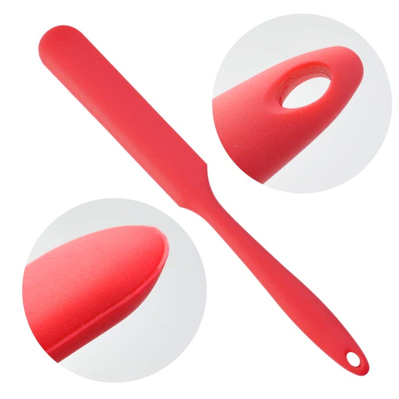 SUMERSHA 4pcs Silicone Spatula Set Heat Resistant Cake Cream Butter Spatulas Mixing Batter Scraper Non-Stick Flexible Baking Cooking Tool 4 Colors (red) - Image 4