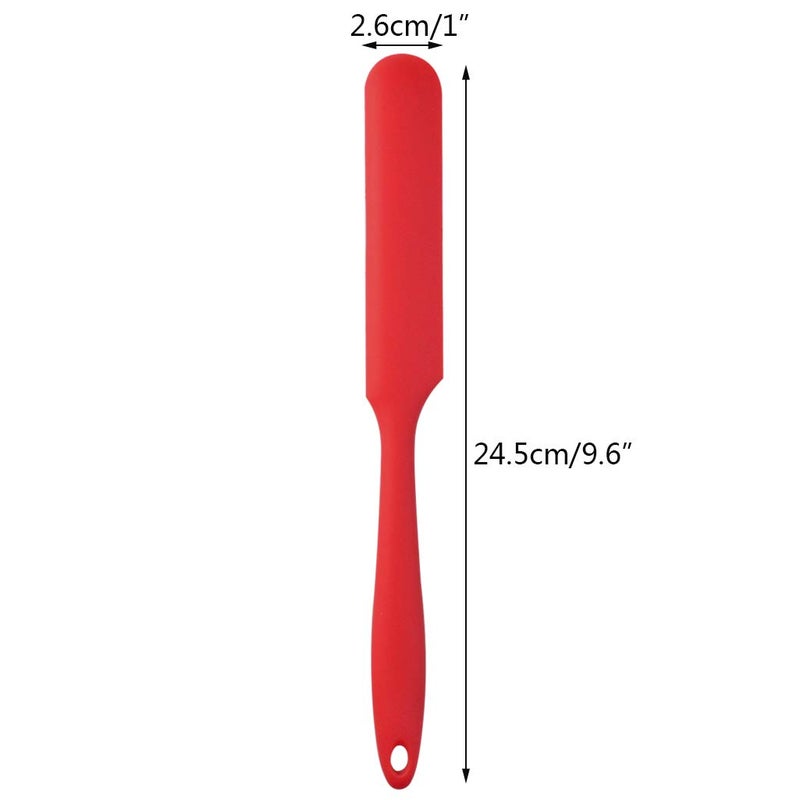 SUMERSHA 4pcs Silicone Spatula Set Heat Resistant Cake Cream Butter Spatulas Mixing Batter Scraper Non-Stick Flexible Baking Cooking Tool 4 Colors (red) - Image 2