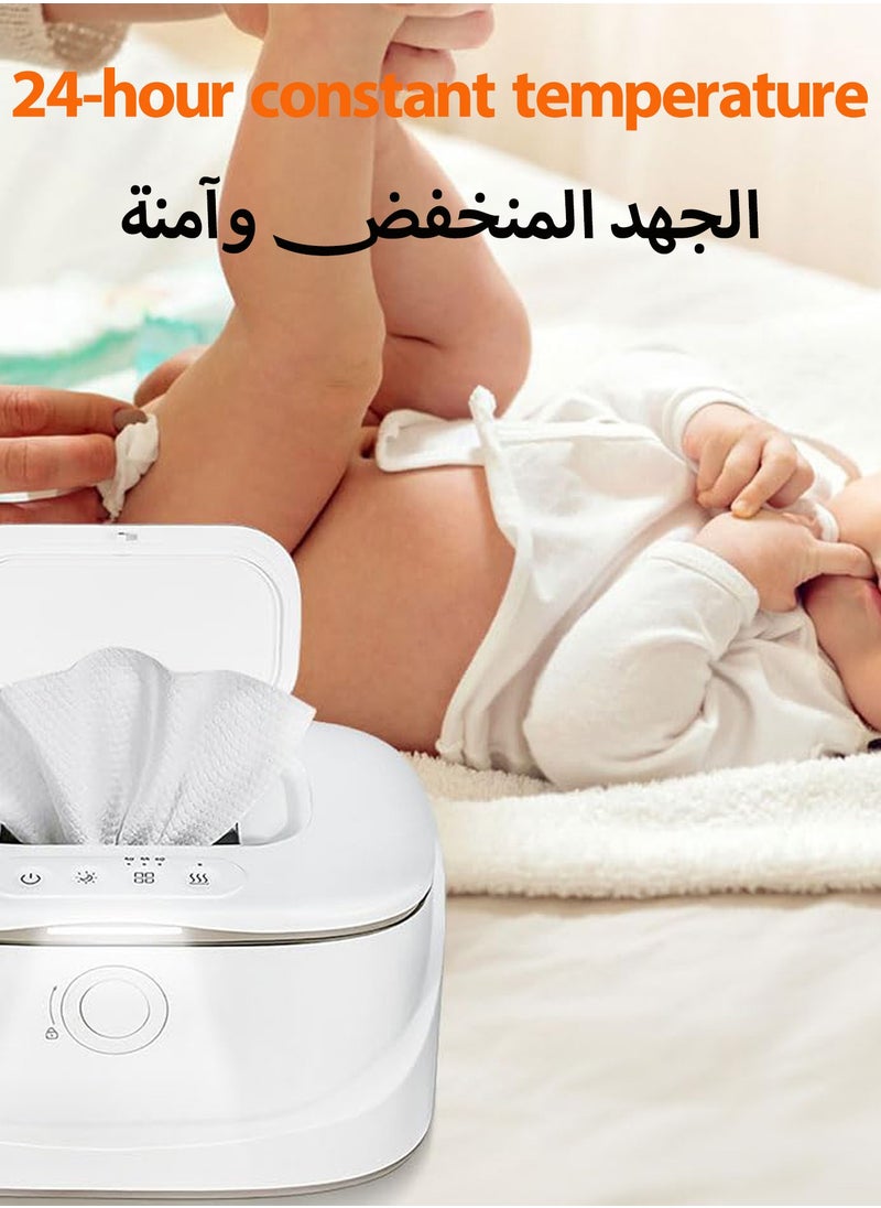 هيروكس سخان مناديل الأطفال - 3 درجات حرارة قابلة للتعديل مع ضوء ليلي - شحن USB مناسب للمنزل والسيارة والمكتب وما إلى ذلك.  - Image 2