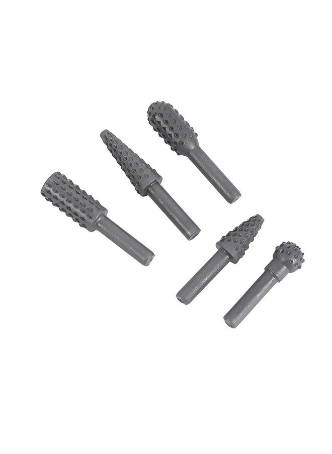 LAWAZIM Wood File Rotary Set - 5 Piece - Hex Shank Precision Burr Tools for Cutting, Grinding, Shaping, and Carving on Wood, Aluminum, and Iron - Ideal for Woodworking, Metalworking, and DIY Projects  - Image 2
