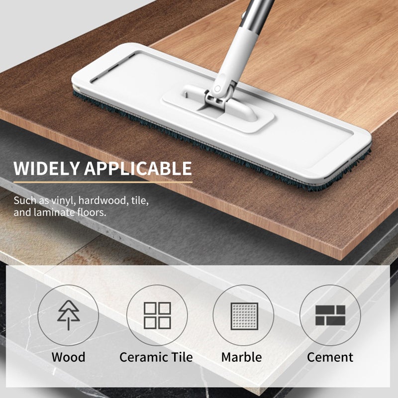 Self-Wringing Floor Mop 360 Rotate Head Reusable Microfiber Pad - Lightweight Design for Home Vinyl Hardwood Tile Laminate Floors - Image 5