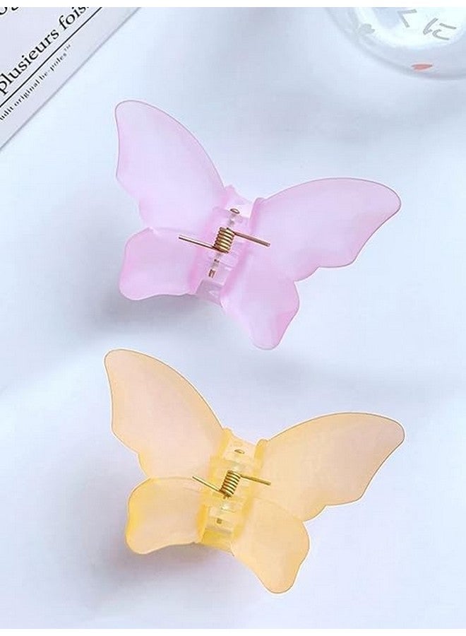 HOMSUN Butterfly Hair Clips Cute Hair Clips Hair Clips for Women Butterfly Claw Clips Butterfly Clips Claw Clips for Thin Hair Hair Clips Hair Accessories for Women (Two(2) Pcs, Butterfly Claw) - Image 1