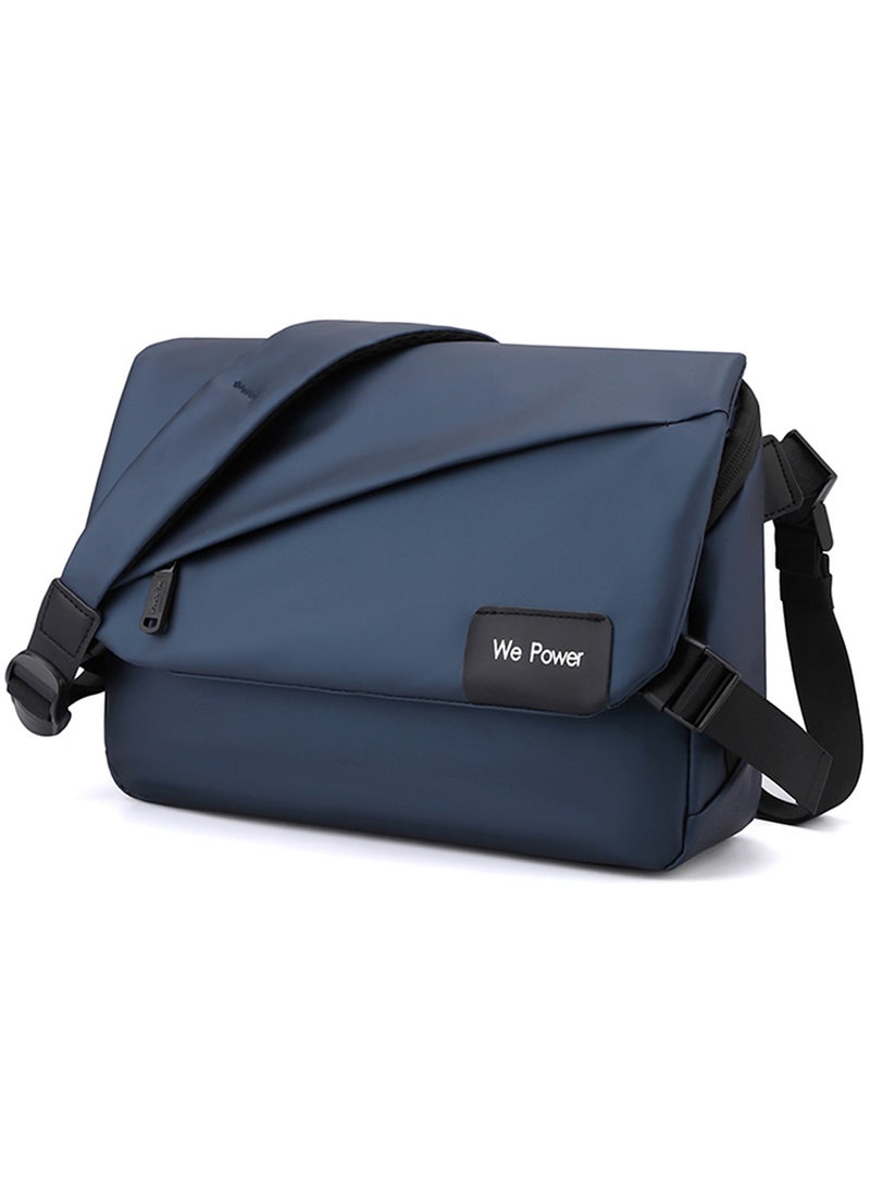 Qiccijoo Messenger Bag Crossbody Bag for Men or Women Casual Shoulder Bag Sling Bag Travel Bag for Business Office School Satchel Bags Work Bag Handbag Purse(Blue) - Image 1