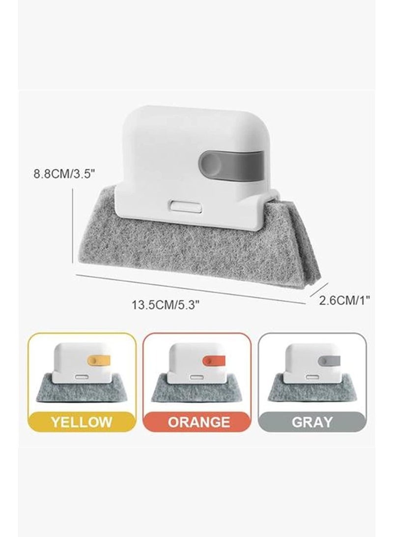 2-in-1 Groove Cleaning Tool Creative Window Groove Cleaning Cloth,Hand-held Crevice Cleaner Tools,Magic Window Track Cleaner,Window Groove Cleaning Brush (Grey) - Image 5