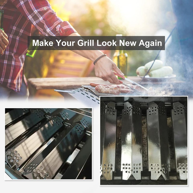 Criditpid Grill Replacement Parts for Nexgrill 6 Burner 720-0896B 720-0898 720-0896 720-0830H 720-0888 720-0888N 720-0822A, Heat Plate Burner Cover Flame Tamer Parts for Nexgrill 720-0896B Grill - Image 4