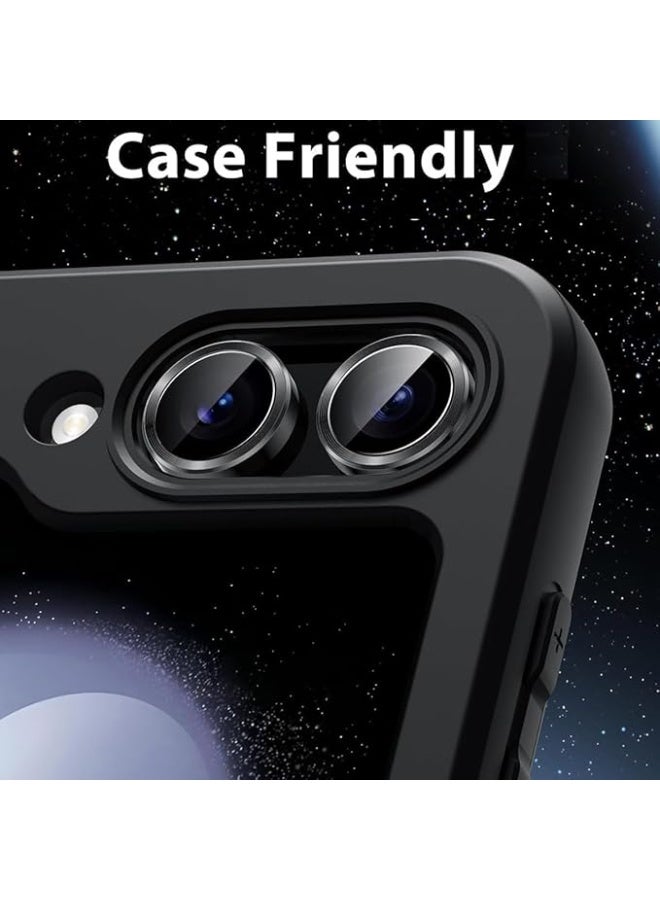 Camera Cover for Samsung Galaxy Z Flip 7 - Ring Camera Lens Protector, Scratch-Resistant HD Clarity Ultra-Thin 9H Tempered Glass with Alloy Metal & Best Camera Protection - Image 3