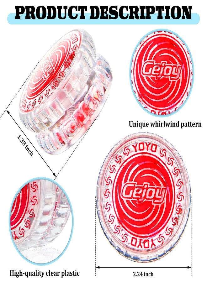 Gejoy 2 Pieces LED Light Up Beginner Toys Responsive Ball Bearing Toys for Birthday Christmas Party Goodie Bag Fillers Classroom Prizes (Tornado Style) - Image 2