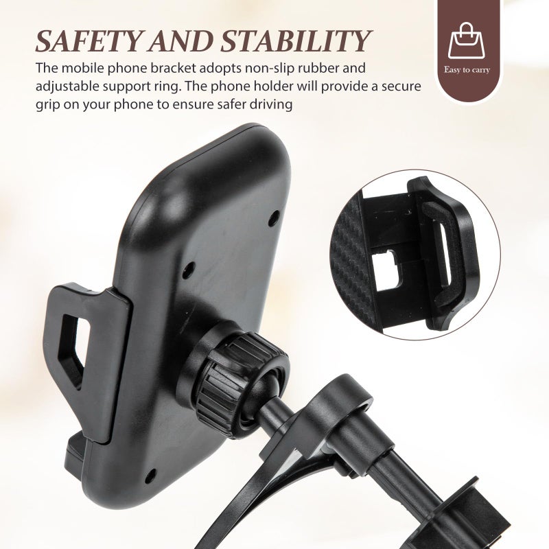 Car Air Vent Phone Holder Mount 360 Degree Rotation Black Compatible With Smartphones - Image 4