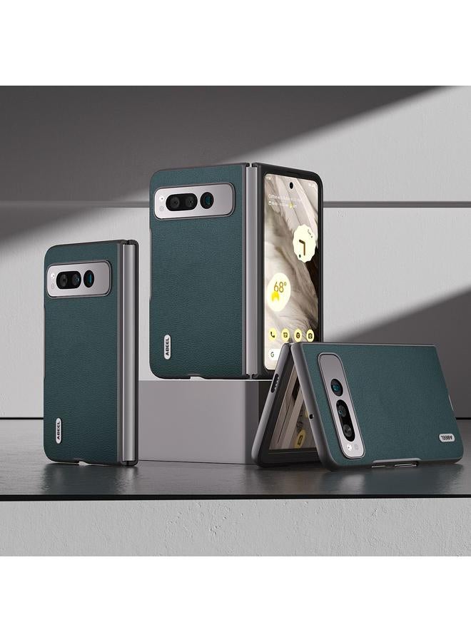 اس-توب جراب هاتف Google Pixel Fold القابل للطي من ABEEL مصنوع من الجلد الطبيعي من سلسلة Luolai - Image 1