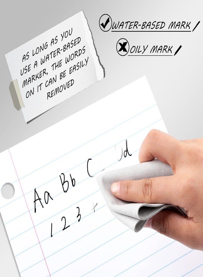 Chinco 4 Pcs Magnetic Notebook Paper Handwriting Lined Paper for Classroom Whiteboard Accessories Dry Erase Notebook Teaching Aids Homeschool Teaching Supplies 8" x 10.5" - Image 5