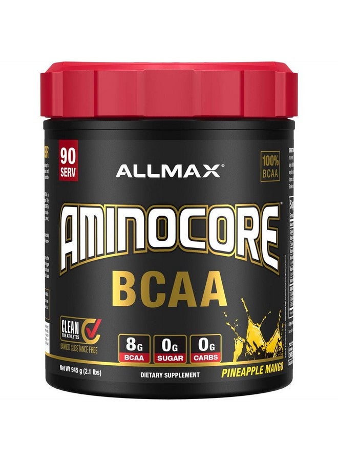 ALLMAX Nutrition AMINOCORE BCAA, Pineapple Mango - 945 g Powder - 8.18 Grams of Branched Chain Amin Acids Per Serving - with B Vitamins - No Fillers or Non-BCAA Aminos - Sugar Free - 90 Servings - Image 1