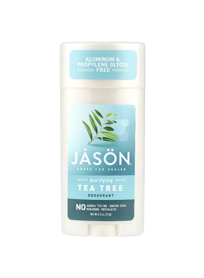 Jason Natural Jason Natural, Deodorant, Purifying Tea Tree, 2.5 oz (71 g)  - Image 1