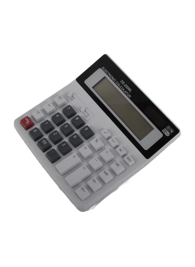 Thoraya - 12 Digit Calculator Small Size Portable Safe Quick Response Desktop Digital Calculator for Office Study DS 200ML - Image 1