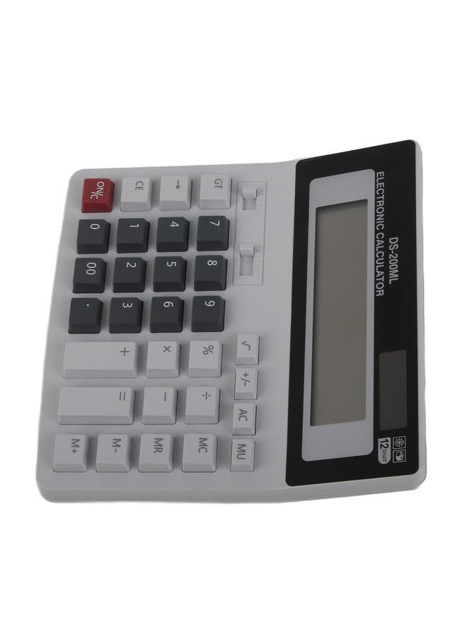 Thoraya - 12 Digit Calculator Small Size Portable Safe Quick Response Desktop Digital Calculator for Office Study DS 200ML - Image 1