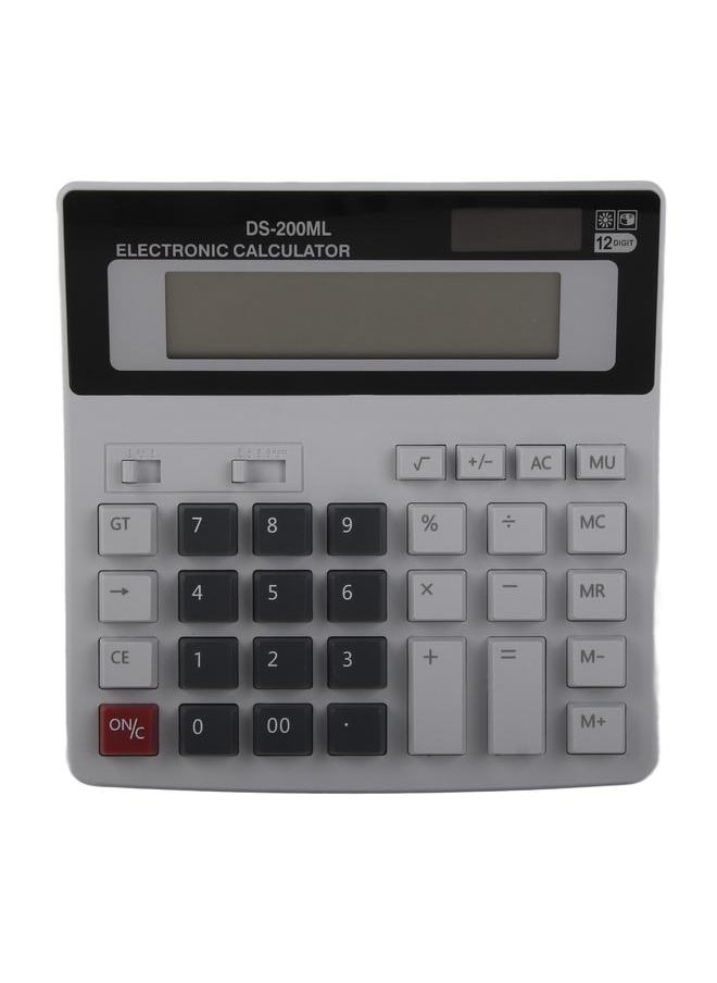 Thoraya - 12 Digit Calculator Small Size Portable Safe Quick Response Desktop Digital Calculator for Office Study DS 200ML - Image 1