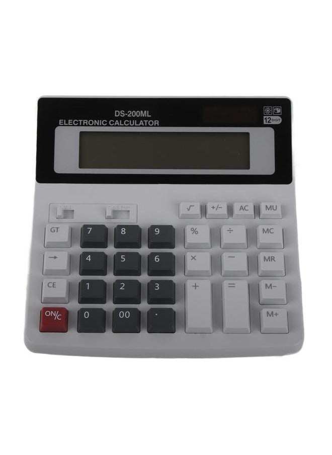 Thoraya - 12 Digit Calculator Small Size Portable Safe Quick Response Desktop Digital Calculator for Office Study DS 200ML - Image 1