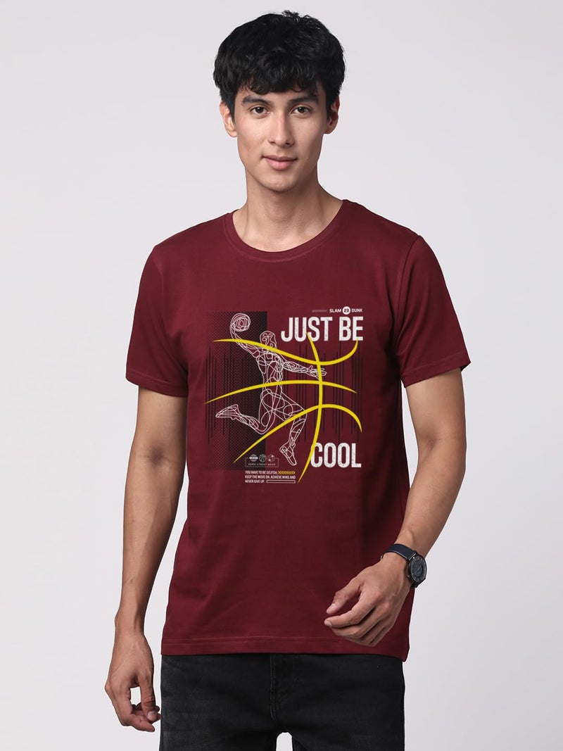 ADRO 100% Cotton Lycra Tshirts for Men Combo Pack of 3 | Regular Fit | Printed T Shirt | Round Neck Half Sleeve| Mens Tshirts|RCM3_Winn-BL_BCL-MR_RAC-GR_M - Image 3