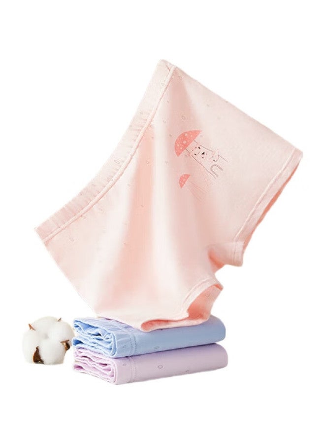 Red Bean Hongdou Children'S Underwear, Girls' Cotton-Acetate Antibacterial Boyshorts, Baby Girls' Comfortable Shorts, Boxer Briefs K4052 130 - Image 2