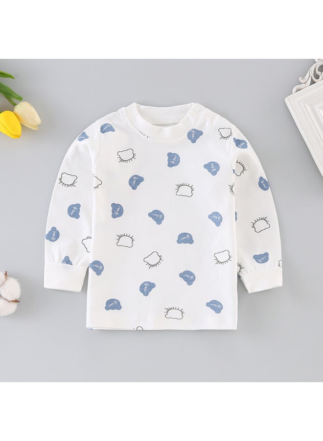 Baby Underwear One-piece Top 0-1 Years Old Baby Autumn Clothes Boys Children's T-shirt Long Sleeve Bottoming Shirt Pure Cotton Girls Autumn Clothes