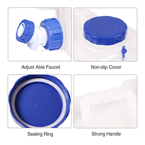 CAMPMAX 4 Gallon/15L Water Container with Spigot, Portable BPA Free Water Jug, Multifunction Water Tank for Camping Outdoor Hiking Picnic Supplies, Emergency Stroage - Image 2