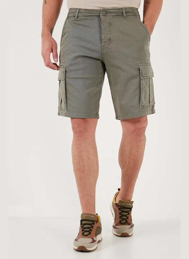 Buratti Buratti Stretch Cotton Regular Fit Normal Waist Cargo Shorts with Pockets Men's SHORTS 4510S79MILAN