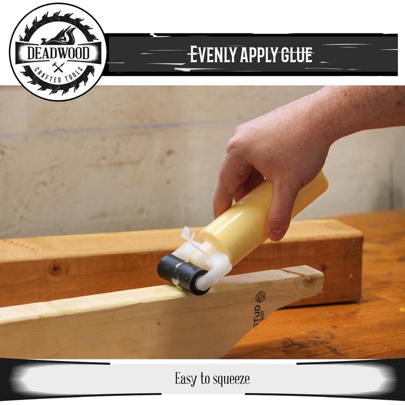 Deadwood Crafted Tools DCT Wood Glue Roller Applicator Bottle â€“ 8 oz ounce Wood Glue Bottle with Wood Glue Applicator Roller Dispenser & Cap - Image 2
