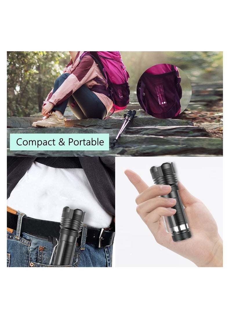MIni Tactical Flashlight High Lumen, XHP50 LED Mini Portable Flash Light with 5000 Lumen, Zoomable 5 Modes Waterproof EDC Torch with Clip for Outdoor, Emergency, Camping - Image 4