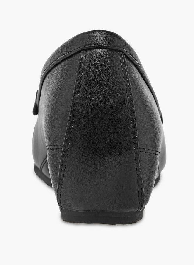 Flora Bella By Shoexpress Metal Accent Slip-On Loafers with Wedge Heels - Image 5