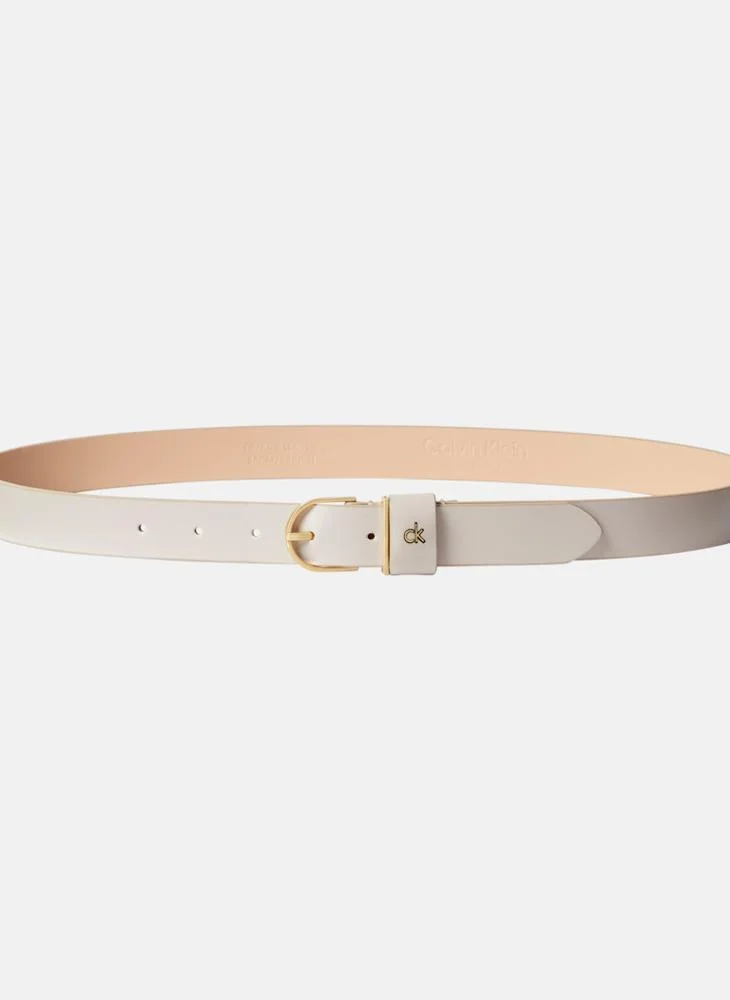 CALVIN KLEIN Logo Detail Allocated Buckle Hole Belt