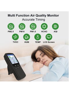 Y&D Air Quality Monitor, Formaldehyde Detector, Temperature & Humidity Meter, Pollution Tester, Sensor; Detect PM2.5/PM10/PM1.0 Micron Dust, Test Indoor TVOC Volatile Organic Compound Gas; eBook  - Image 3