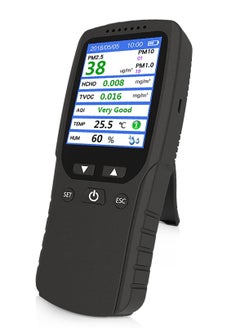 Y&D Air Quality Monitor, Formaldehyde Detector, Temperature & Humidity Meter, Pollution Tester, Sensor; Detect PM2.5/PM10/PM1.0 Micron Dust, Test Indoor TVOC Volatile Organic Compound Gas; eBook  - Image 1