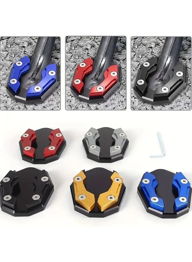 Universal CNC Modified Side Bracket Shoe Flat Foot Extension Pad Blue Solid Material Easy to Install Durable Sturdy Motorcycle Stand Suitable for Nmax V1 V2 V3 ADV150 PCX160 Click Aerox MIO RAIDER150 SNIPER150 PCX155 XMAX300 - Image 1