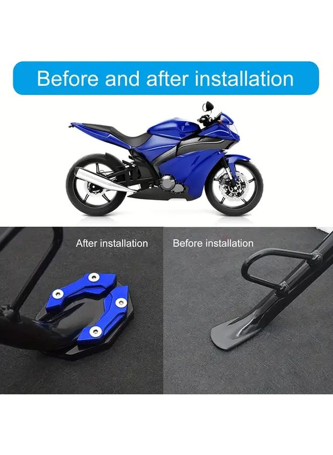 Universal CNC Modified Side Bracket Shoe Flat Foot Extension Pad Blue Solid Material Easy to Install Durable Sturdy Motorcycle Stand Suitable for Nmax V1 V2 V3 ADV150 PCX160 Click Aerox MIO RAIDER150 SNIPER150 PCX155 XMAX300 - Image 5