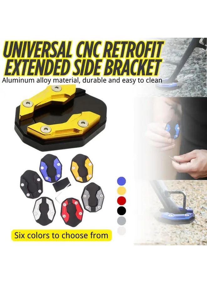 Universal CNC Modified Side Bracket Shoe Flat Foot Extension Pad Blue Solid Material Easy to Install Durable Sturdy Motorcycle Stand Suitable for Nmax V1 V2 V3 ADV150 PCX160 Click Aerox MIO RAIDER150 SNIPER150 PCX155 XMAX300 - Image 2