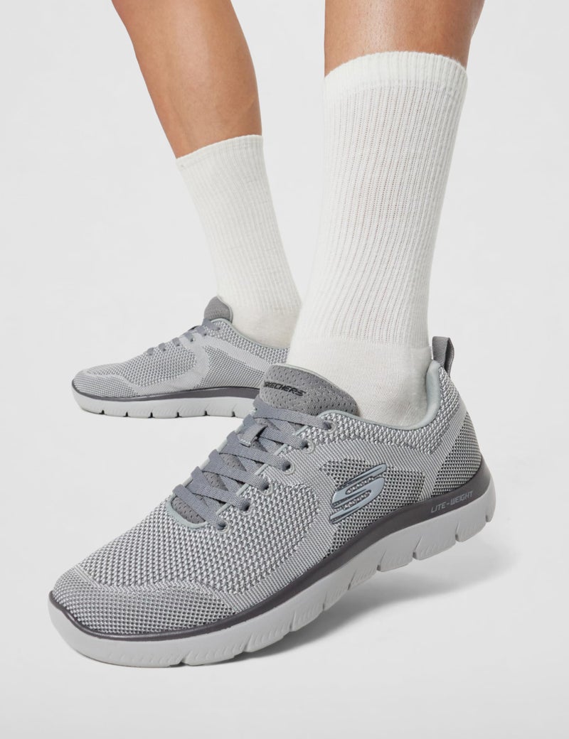 Skechers Mens Summits - Brisbane Light Gray Sneaker - 6 UK (7 US) (232057ID-LTGY) - Image 2