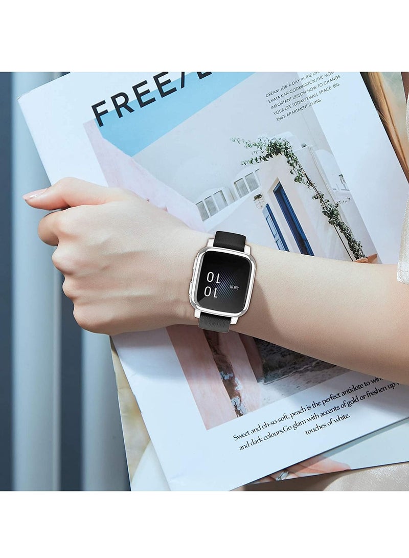 SYOSI Screen Protector Case Fit for Garmin Venu Sq/Venu Sq Music Full Coverage Soft TPU Protective Cover Bumper 2 Pack - Image 3