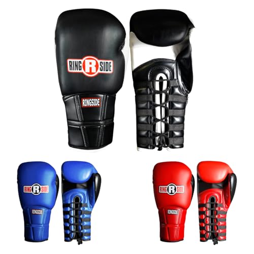 Ringside IMF Pro Fight Gloves, Black, 8-Ounce - Image 1