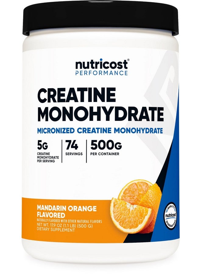 مسحوق أحادي هيدرات الكرياتين من نيوتريكوست (برتقال اليوسفي، 500 جرام) - مكمل كرياتين ميكرونيزد - نباتي، غير معدّل وراثيًا، خالٍ من الجلوتين - Image 1