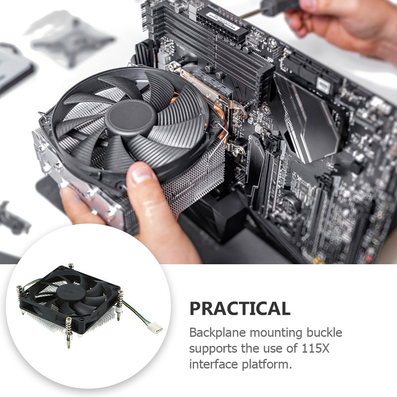 Efficient CPU Cooler with 8CM 4PIN Fan for Desktops, Supporting 115X Interface Platforms - Image 5