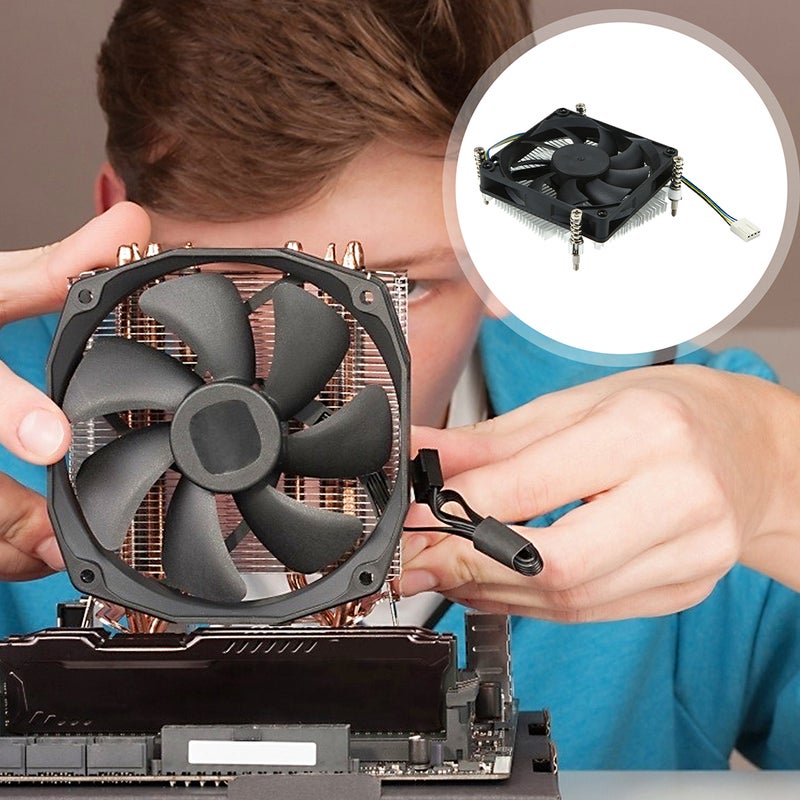 Efficient CPU Cooler with 8CM 4PIN Fan for Desktops, Supporting 115X Interface Platforms - Image 3
