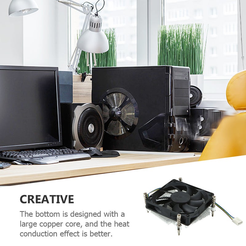 Efficient CPU Cooler with 8CM 4PIN Fan for Desktops, Supporting 115X Interface Platforms - Image 4