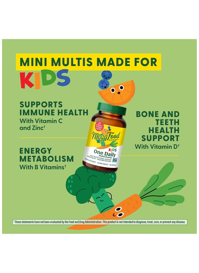 MegaFood MegaFood Kids One Daily-Kids Vitamins-With Vitamin B,Vitamin C,Vitamin D & Zinc-Bone Health & Immune Support Supplement - Non-GMO,Vegetarian,Made Without 9 Food Allergens-60 Mini Tabs-2 Month Supply  - Image 5